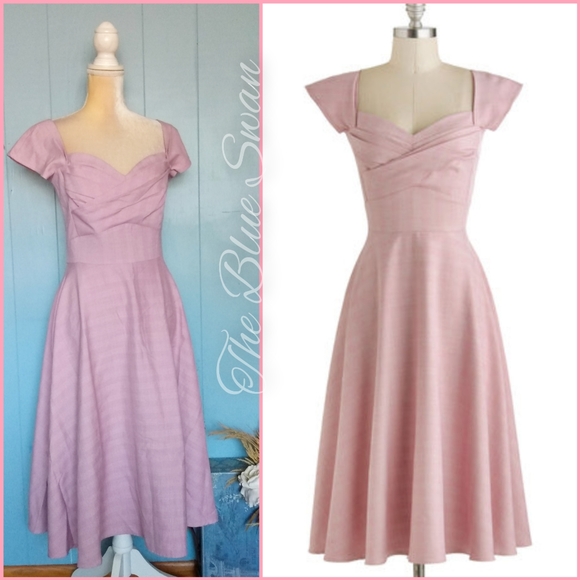 Stop Staring Dresses & Skirts - EUC Stop Staring Pink Plaid Madstyle Modcloth L